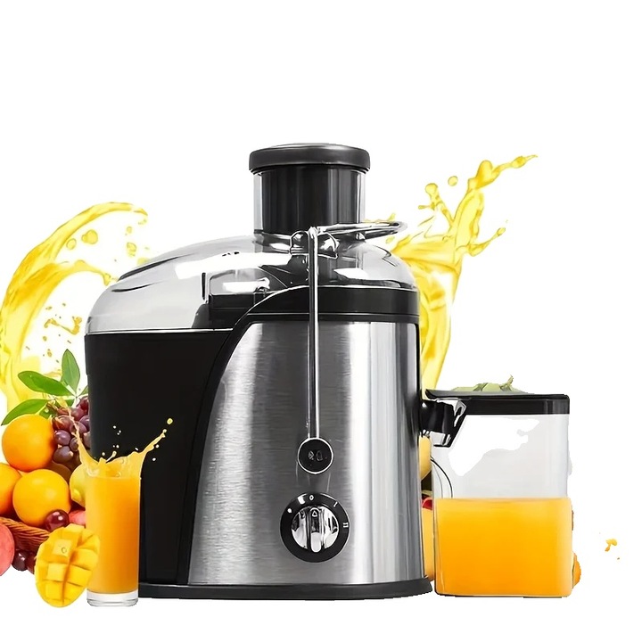 Storcator de fructe si legume Clatronic AE 3666, 400 W, 1.5 l, Argintiu/Negru