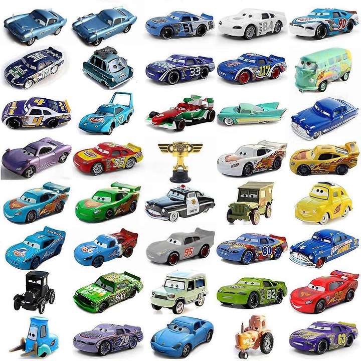 Set masinute Cars 3 Lightning McQueen & Mack 1:55, metal, 14+ ani