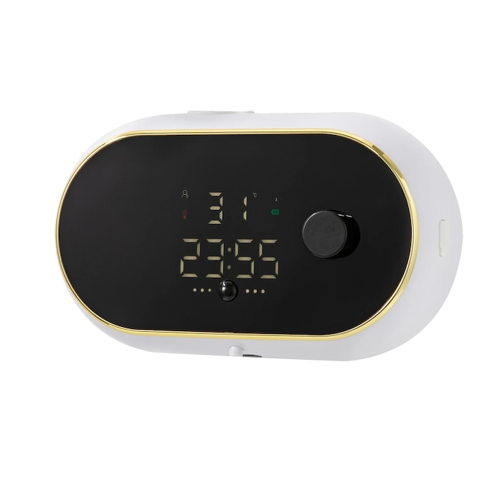 Automata szappanadagoló, fehér, 450 ml kapacitás, falra szerelhető, állítható habbeállítások