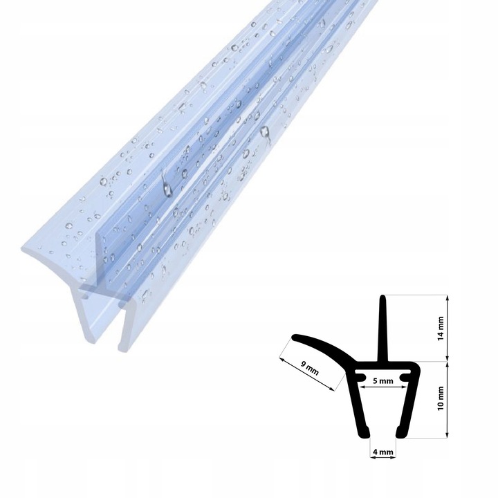 Uszczelca pentru cabina de dus COCOS DK06 4mm-5mm, 20cm, rezistenta la apa
