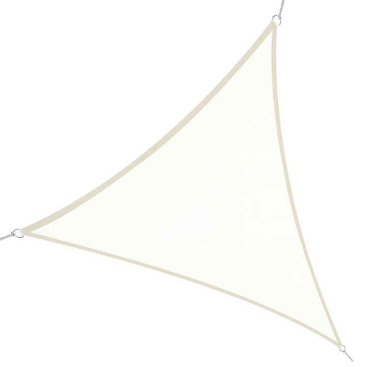 Prelata de umbrire / panza de umbrire, Triunghi, Poliester 160 g/m², Protectie solara exterior, Gradina si terasa, Alb