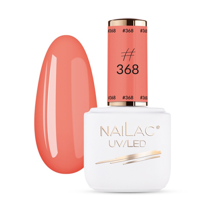 Oja hibrida NaiLac #368, 7ml, pastel ruginie, ideala pentru toamna