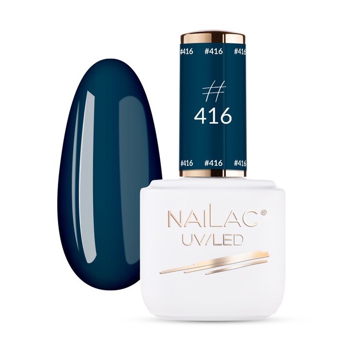 Oja hibrida NaiLac 7ml, 416, autolivrare, fara miros, pentru unghii naturale si artificiale