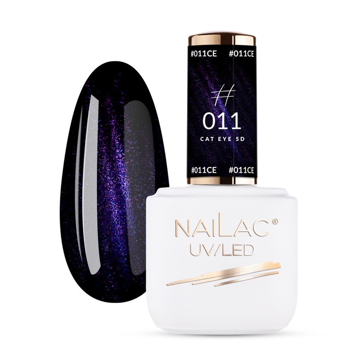 Oja Cat Eye 5D #011 NaiLac 7ml, efect marmorant, culori vibrante