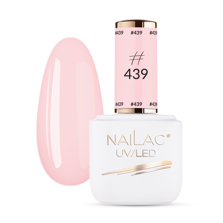 Oja hibrida NaiLac #439, roz delicat, 7ml