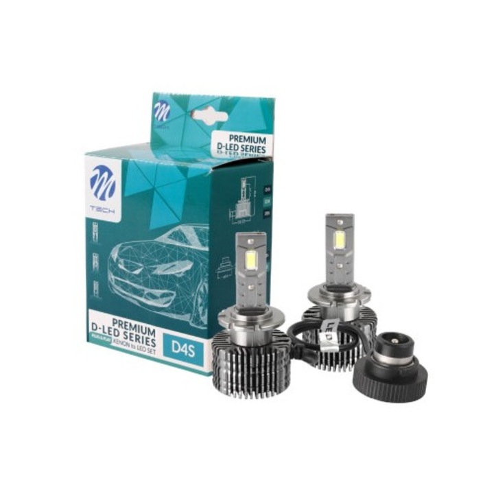 Set 2 leduri auto D4S, Canbus, 35W, 8400Lm, 12V-24V, M-tech