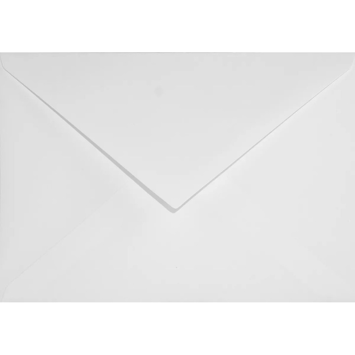 Set de plicuri decorative netede, Netuno, Lessebo, C6, 114x162mm, Lipire umeda, V-tip, 100g/m2, Hartie, alb, 50 buc