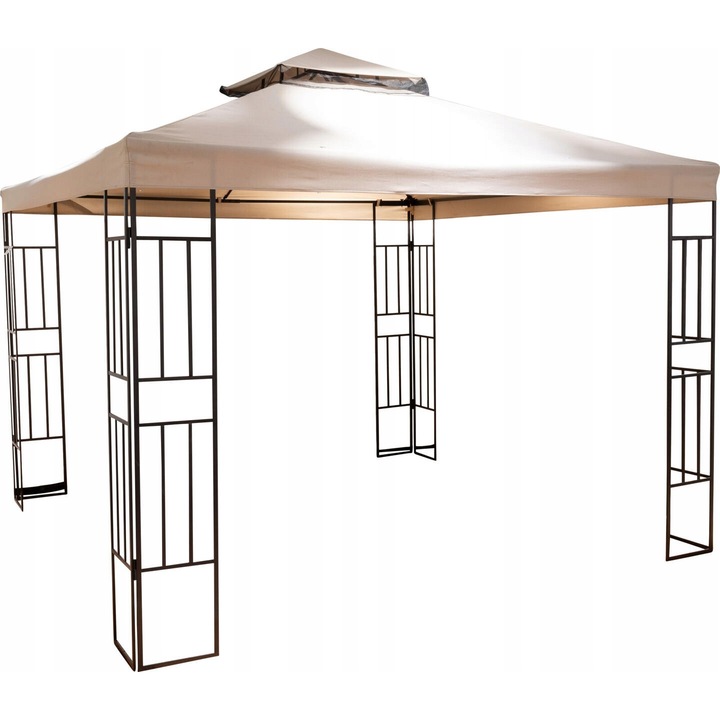 Pavilion gradina Koopman, 3x2,7 m, 270x300 cm, bej, structura din otel