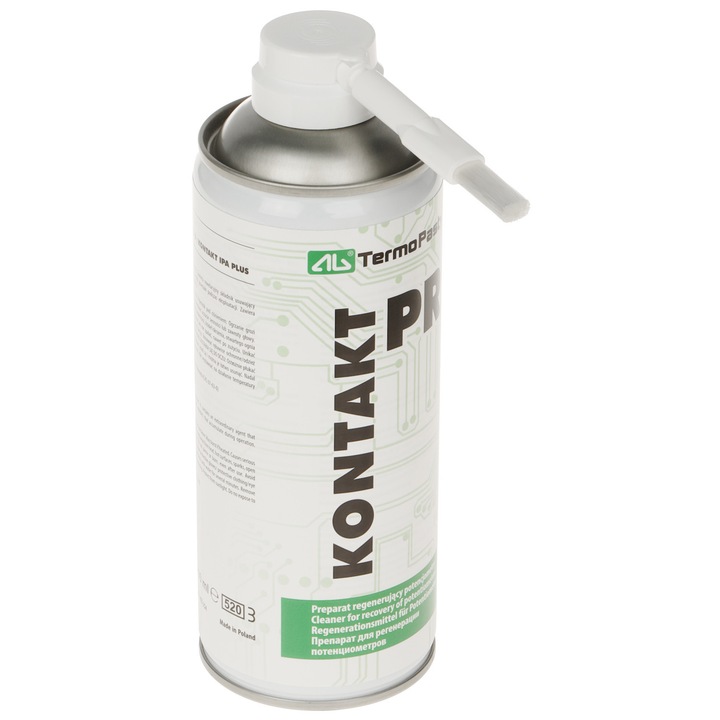 KONTAKT-PR/400 potenciométer tisztító és regeneráló spray, AG TermoPasty, 400ml, O 66x187mm
