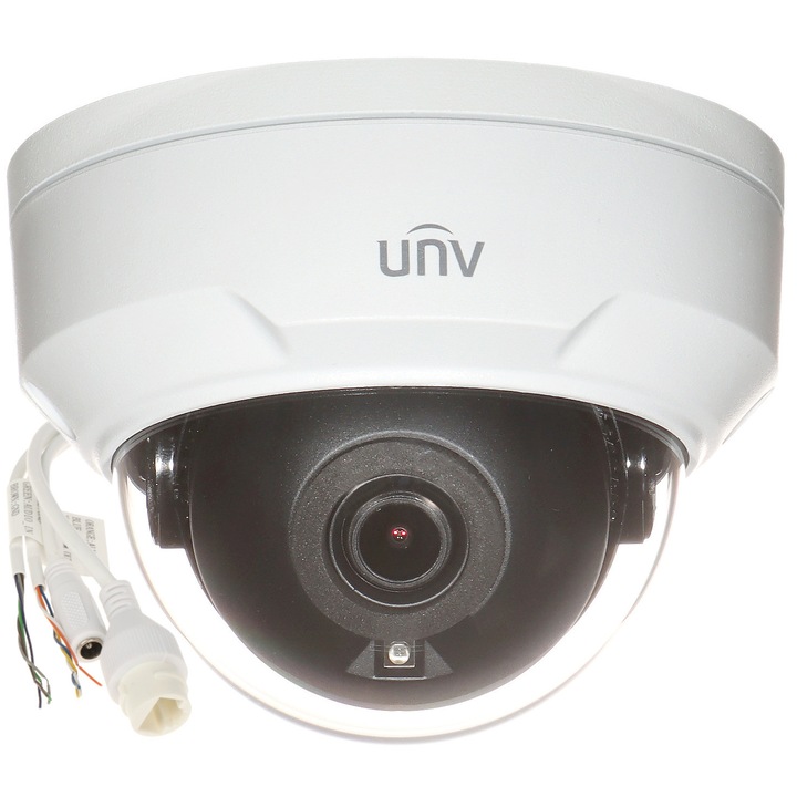 Вандалоустойчива IP камера за наблюдение 4Mpx 2.8mm бяла, Uniview