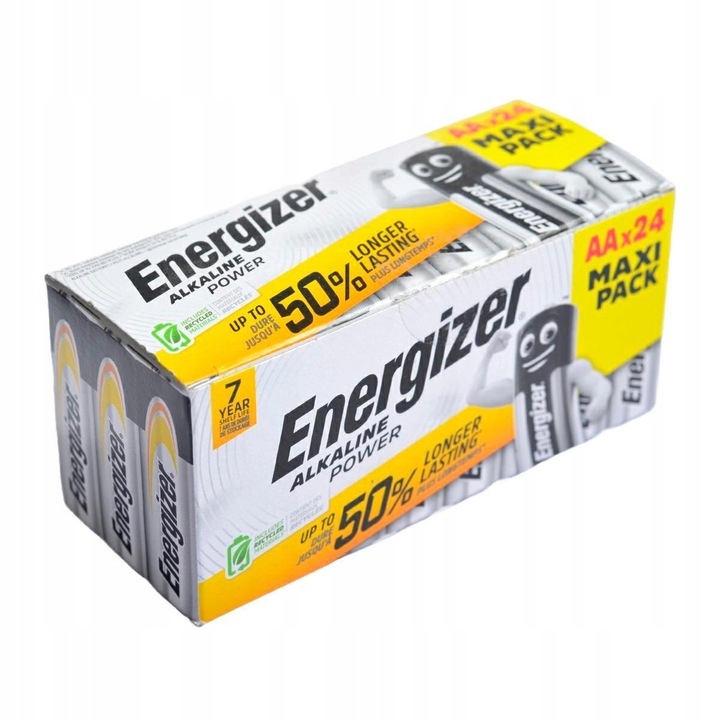 Baterii Energizer LR06 AA, set 24 bucati, alcaline, 1.5V, 14.5x50.5mm
