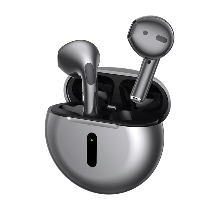 Casti Wireless Semi-in-Ear, HIFI, Bluetooth 5.3, Autonomie Prolongata, IPX5, Control Vocal si Touch, Incarcare Type-C, Compatibil cu iPhone, Samsung, Xiaomi, Huawei, PC – Negru