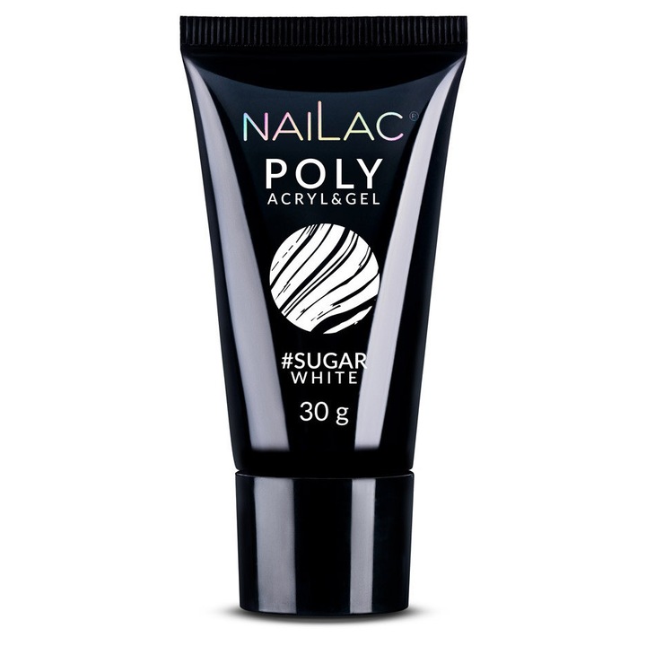 Poly Acryl&Gel NaiLac, Sugar White, 30g, set de culori disponibile