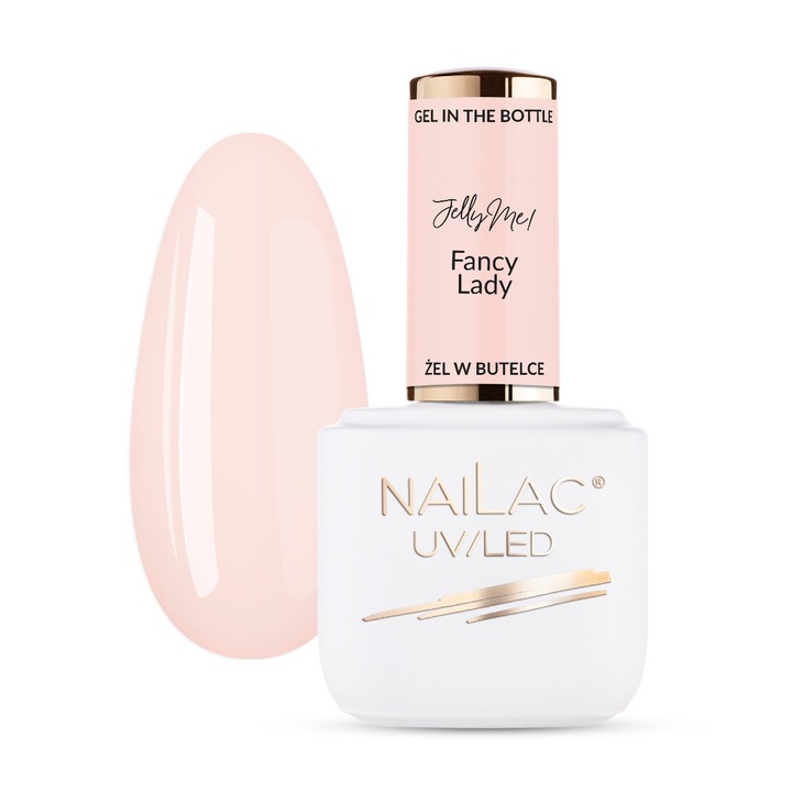 Oja JellyMe! NaiLac 7 ml, elastica, cu uscare rapida, culoare naturala, pentru unghii naturale