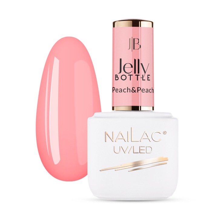 Oja Jelly Bottle NaiLac 7ml, piersica, 2 in 1, soak off
