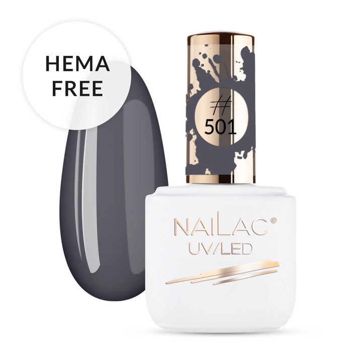 Oja hibrida NaiLac 501, 7ml, gri elegant