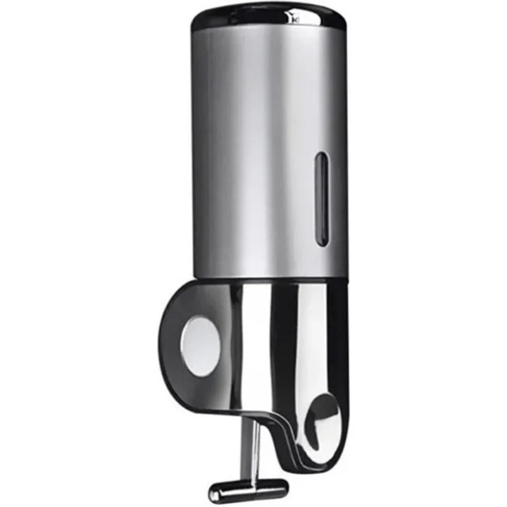 Dozator sapun perete, 500 ml, inox si plastic, gri antracit, 24.4x9.9x8.2 cm