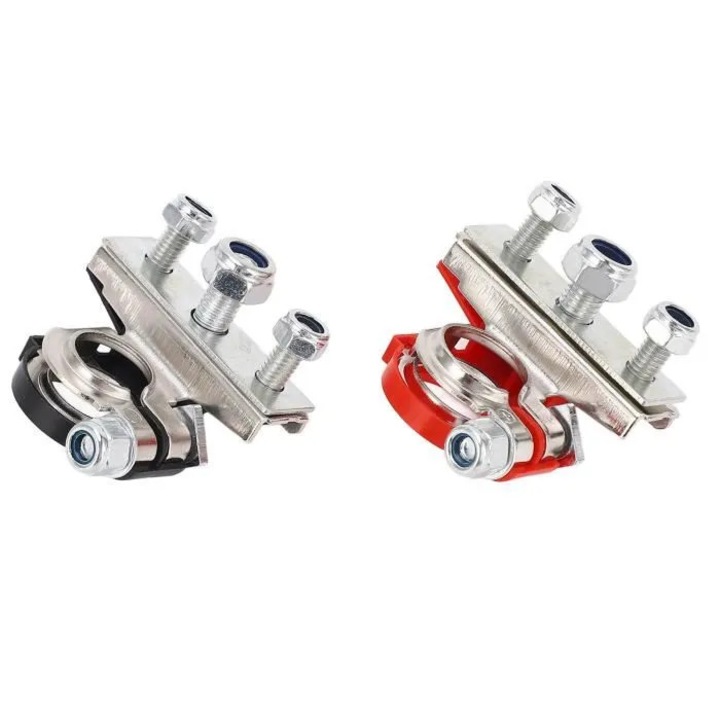 Set de conectori pentru baterii, 45-200 AH, rosu si negru, pentru vehicule, usor de utilizat