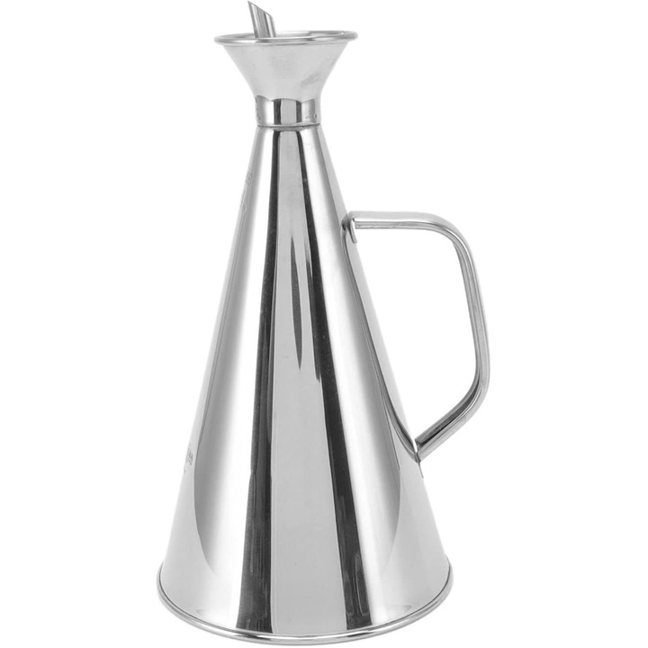 Dispenser de ulei din otel inoxidabil, fara picurare, set pentru bucatarie, utilizare versatila, 500ml