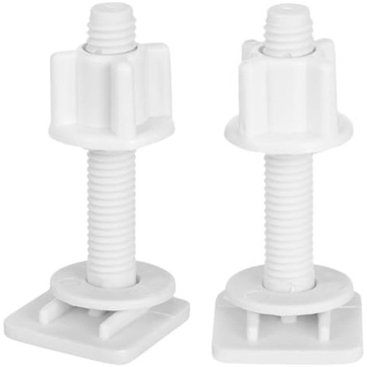 Set suruburi montare capac toaleta, alb, 6.5x2.7x2.7cm