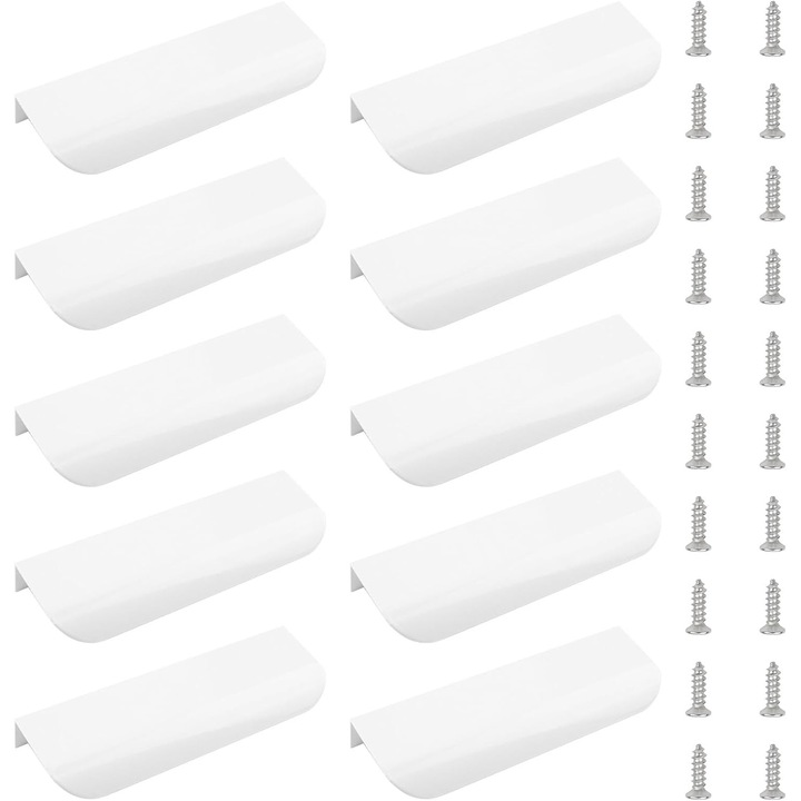 Set 10 manere de cabinet, aurie periata, 150x39mm, din aliaj de aluminiu, rezistente la rugina