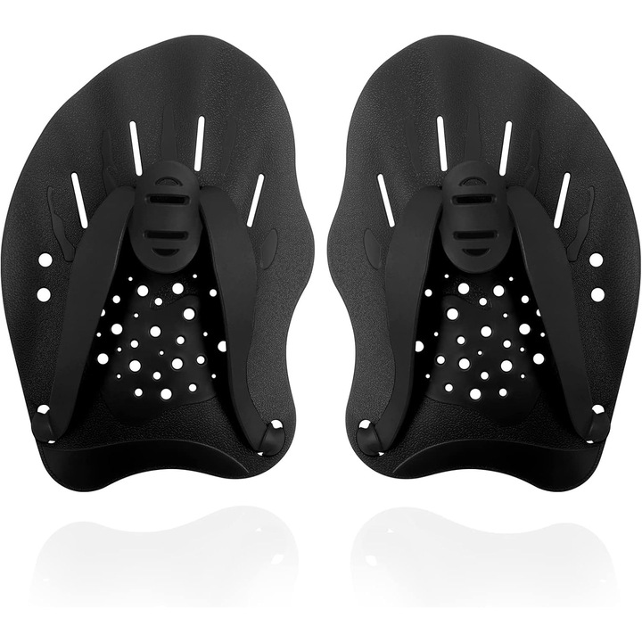Úszólábak állítható pántokkal, uniszex, ergonomikus kialakítás, fekete