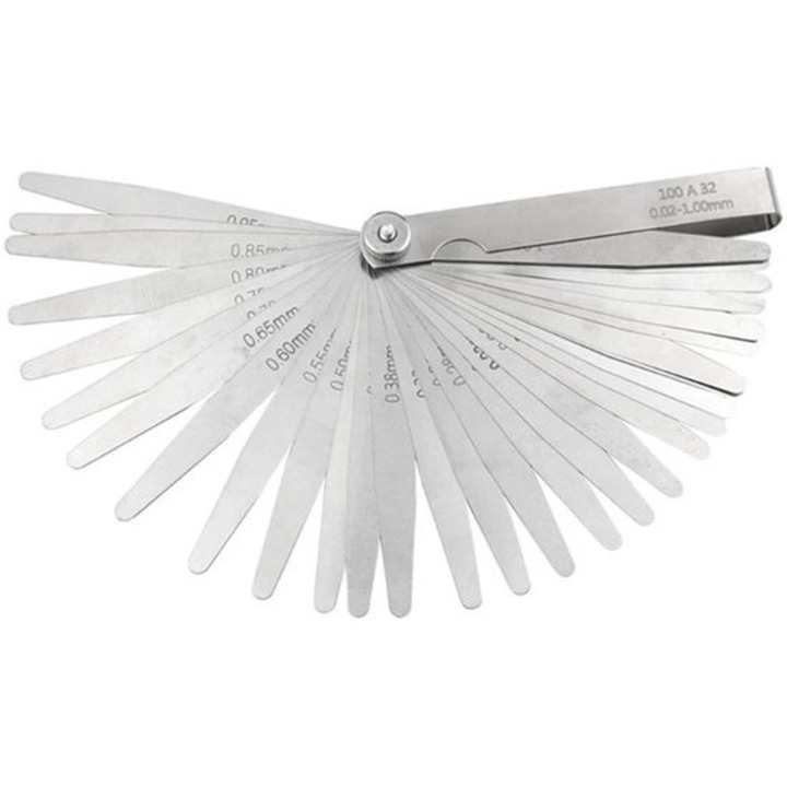 Set de unelte de masurare din otel inoxidabil, 0.02x1mm, cu dimensiuni gravate, pentru prelucrarea lemnului