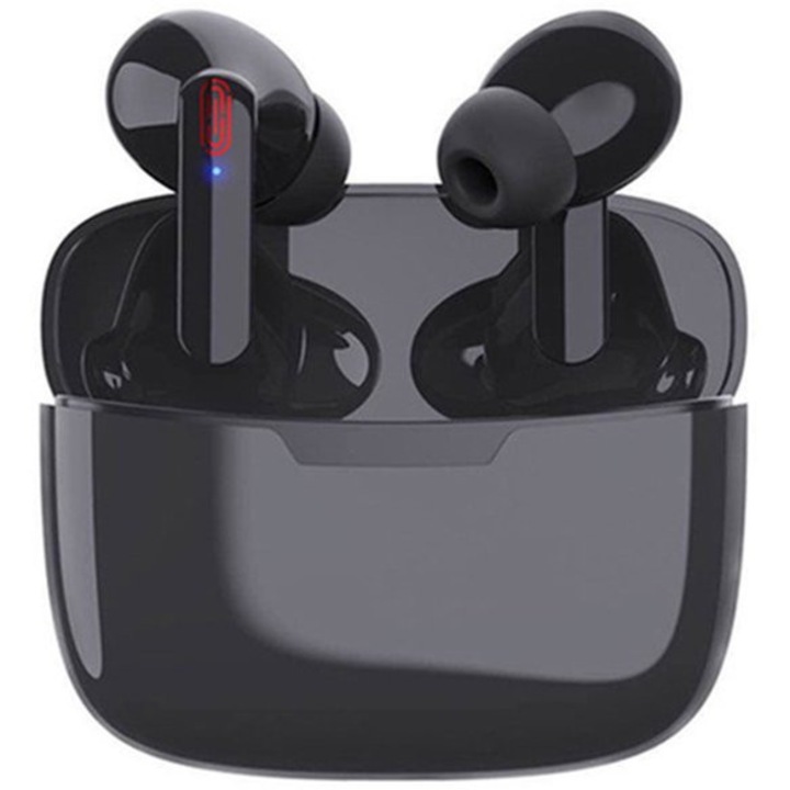 Casti Wireless, Bluetooth, anulare zgomot, rezistente la apa, set, negru, 30.8x18.8mm