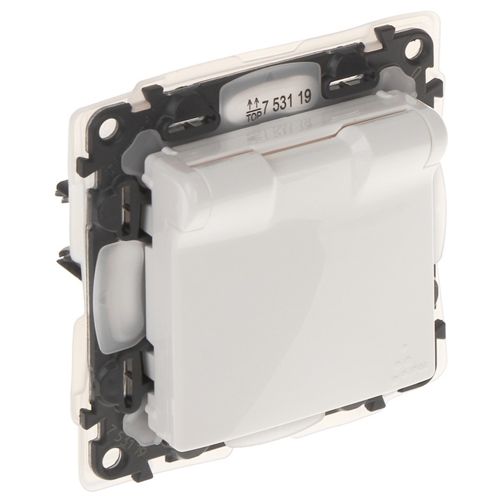 Prize Schuko LE-753119 Valena Life 230 V 16 A, alb, 78x78x50mm