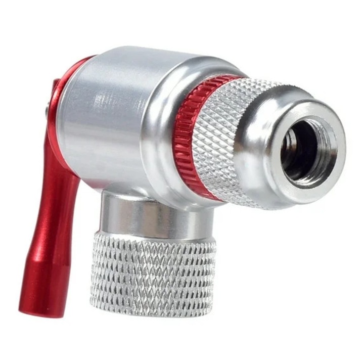 Pompa de bicicleta portabila, inflator CO2, accesorii rapide de umflare, maner ergonomic, pentru biciclete de drum si montan