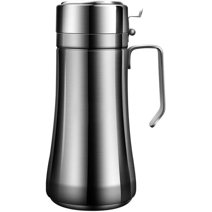 Sticla de ulei din otel inoxidabil, 500ml, cu capacitate de etansare, design elegant, pentru ulei comestibil, otet, sos de soia