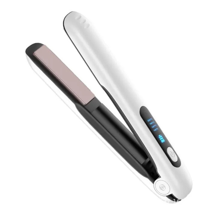Hajvasaló, 4 hőmérséklet-beállítás, ergonomikus kialakítás, 5000mAh, hordozható, fehér