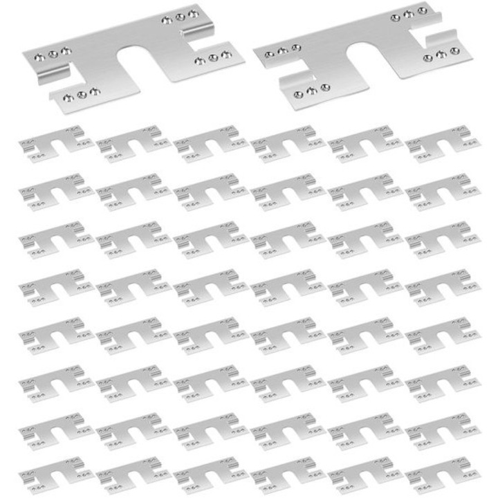 Set 50 clips de impamantare pentru panouri solare, 28x50mm, din otel inoxidabil 304, rezistenta la coroziune