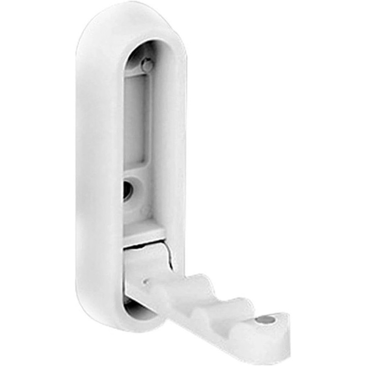 Fehér összecsukható cinkötvözet fogas, falra szerelhető, kompakt kialakítás