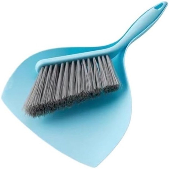 Set mini matura si faras, curatare compacta, bristles moi, albastru, 29x19x6cm