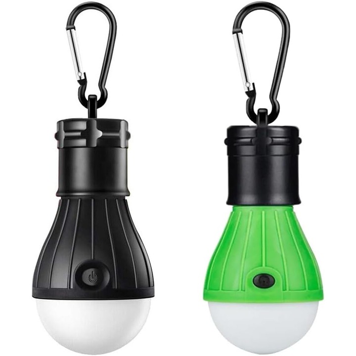 LED sátorlámpa szett, 3 világítási mód, hordozható, gömb alakú design, könnyű, kempingezéshez és túrázáshoz