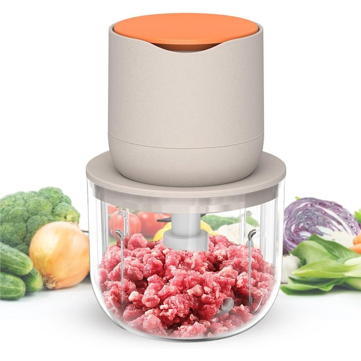 Tocator electric fara fir, 600ml, pentru carne, legume, design compact
