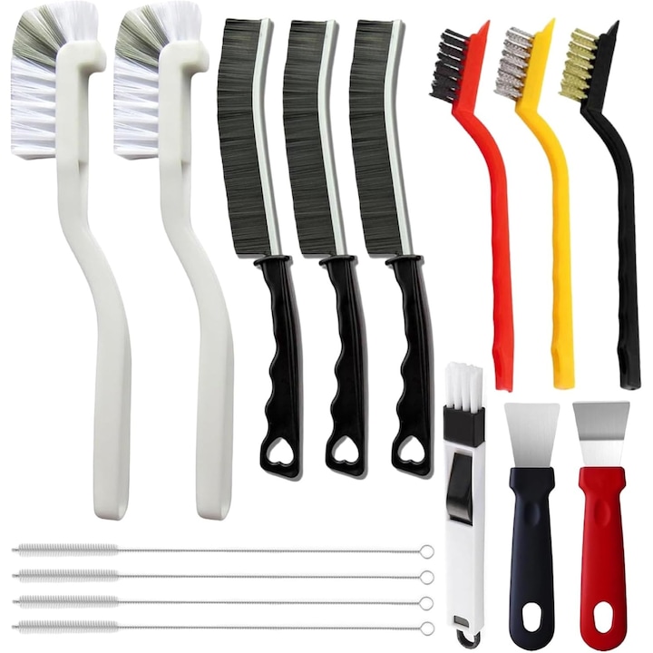 Set de 15 perii pentru curatarea crapaturilor, unelte pentru curatare adanca, multicolor