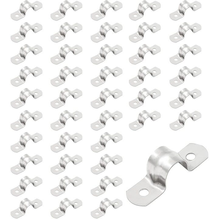 50 db merev bilincs készlet tömlőkhöz M12 rozsdamentes acélból, 12 mm, 2 lyuk