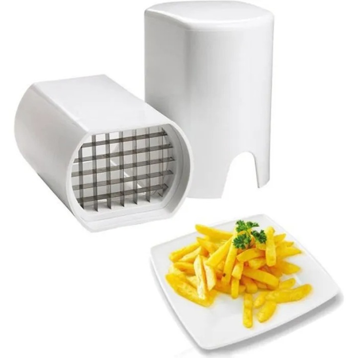 Feliator cartofi prajiti, inox si plastic, 12.5x9.5cm, manual