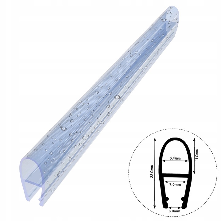 Tömítés zuhanykabinba COCOS DK04 6mm-7mm, 20cm