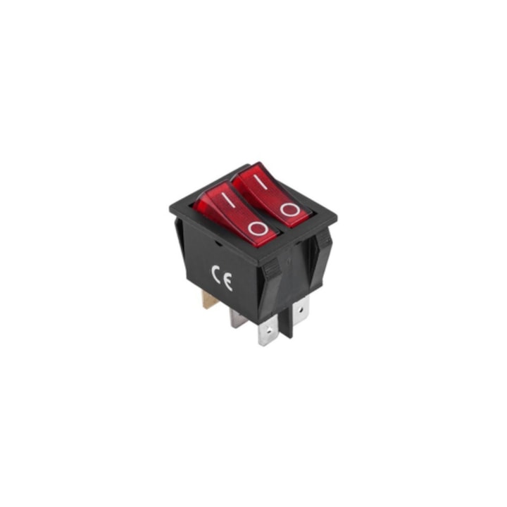 Kettős kapcsoló LED-del Be - Ki 16A Kód: SH2212-4P