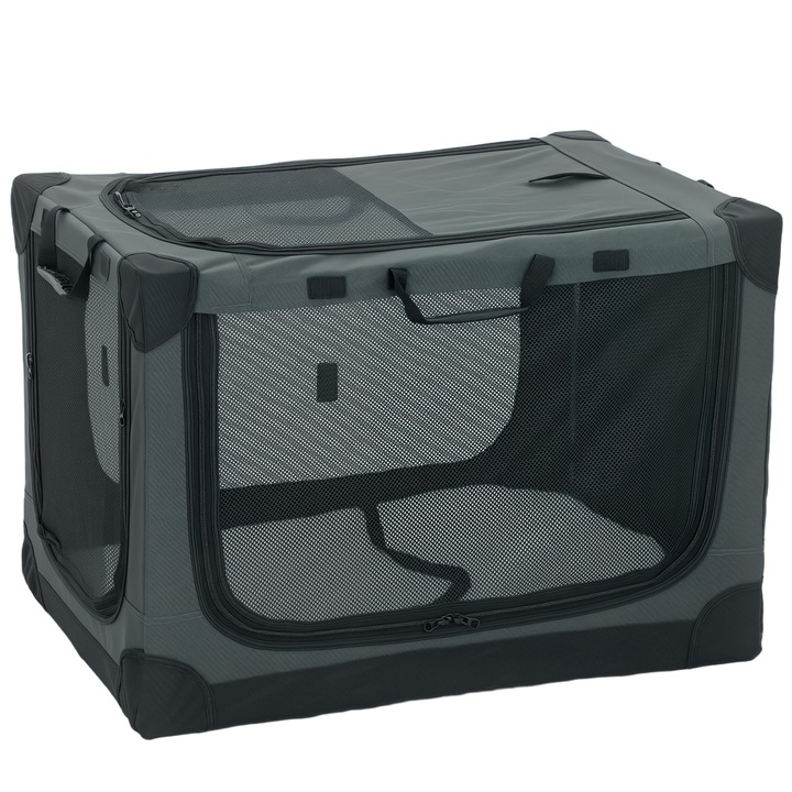 Cusca de Transport, PawHut, din Oxford, 76x54x54 cm, Verde