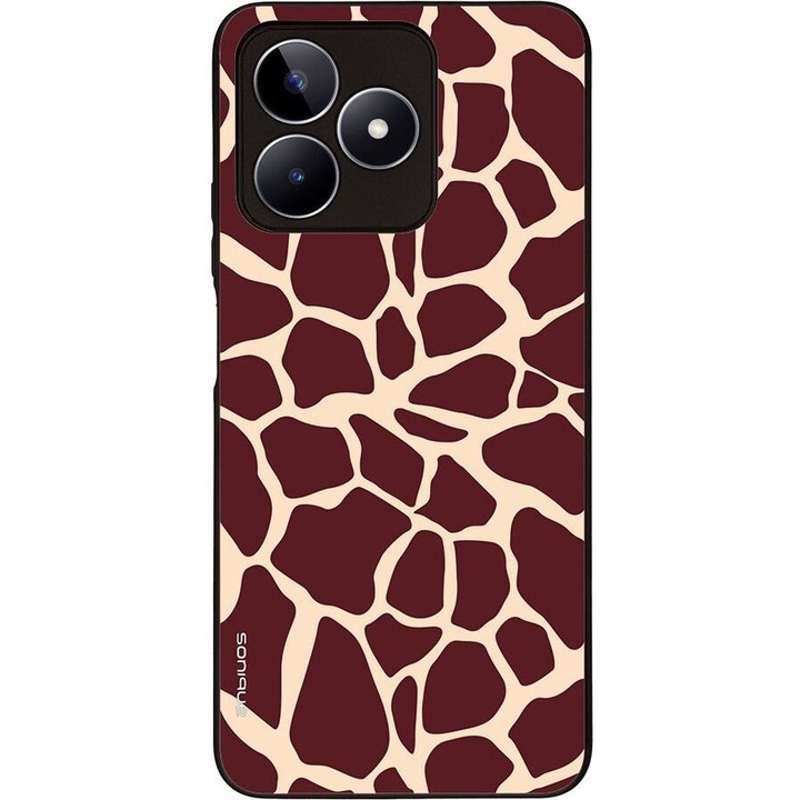 Husa telefon Sonique Animal Print Series, Giraffe 03, silicon, pentru Realme C51 / C53 / Note 50 4G