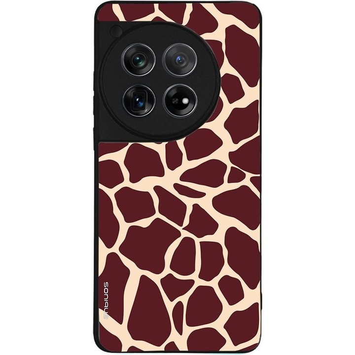 Husa telefon Sonique Animal Print Series, Giraffe 03, silicon, multicolor, pentru Oneplus 12 5G