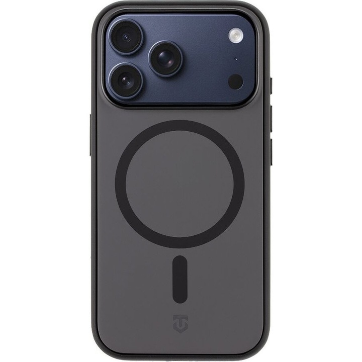 Husa telefon Tactical MagForce SmoothIsFast pentru Apple iPhone 17 Pro, protectie dubla, culoare asfalt, dimensiuni specifice.