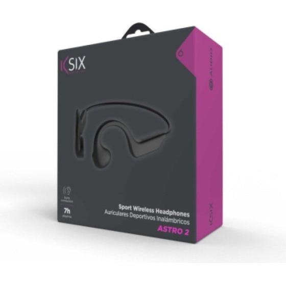 Casti Wireless Ksix Astro 2 Conductie Osea, Negru, 7 ore autonomie
