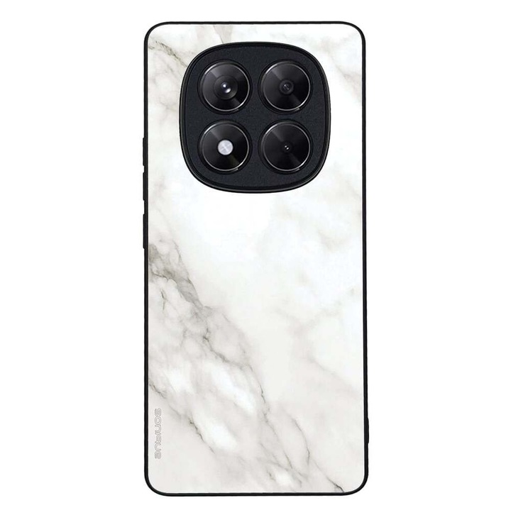 Husa telefon Sonique Marble Series pentru Xiaomi Redmi Note 14 Pro 4G, alb, silicon, design modern, protectie antisoc
