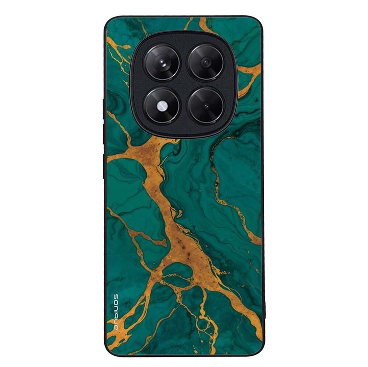 Husa telefon Sonique Marble Series pentru Xiaomi Poco X7 Pro 5G, verde, silicon, design modern, protectie antisoc