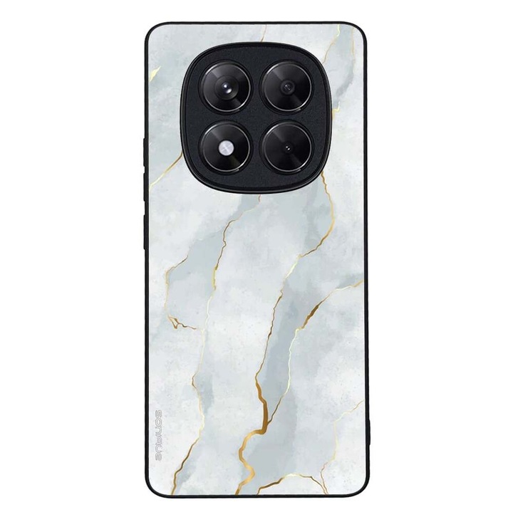 Husa telefon Sonique Marble Series pentru Xiaomi Redmi Note 14 Pro 4G, alb, silicon, design modern, protectie antisoc